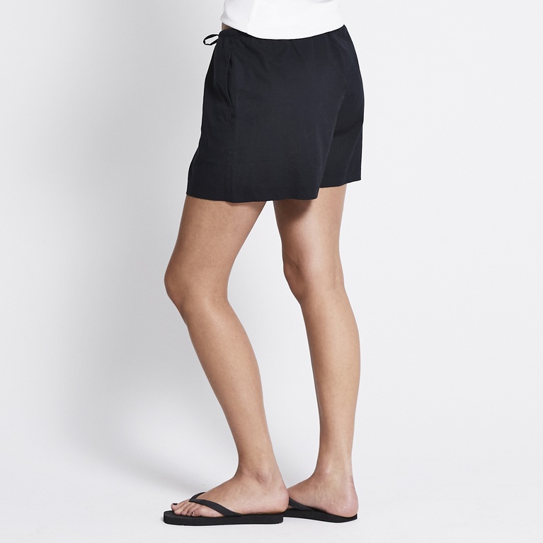 Linen blend shorts "Daga" Black